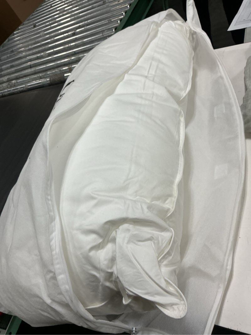 Condition photo showing As Is for quince premium down alternative pillow king soft