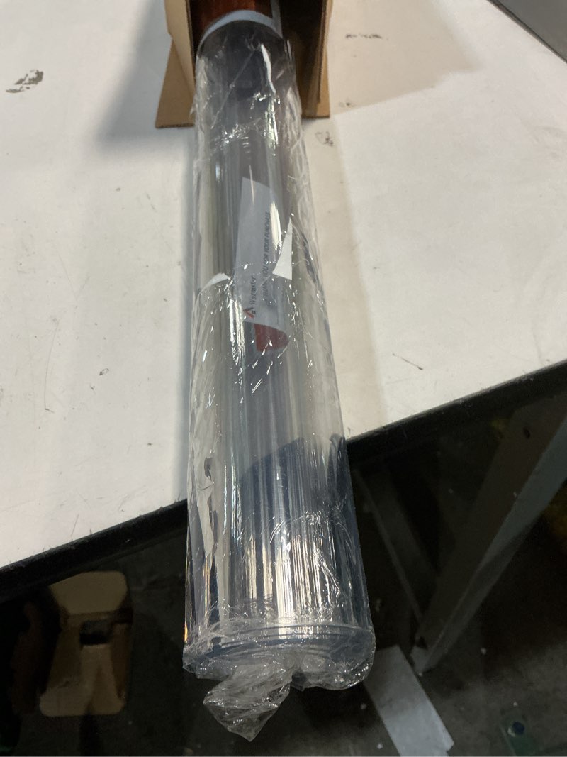 Condition photo showing New/Like New for Warmstar Clear Table Cover Protector 24 x 48 Inch, 2mm Thick Plastic Table Cover Rectangle,PVC Clear Table Protector,Desk Protector Mat for Kitchen, Dresser, Writing Desk?Dining Room Table 24" x 48"