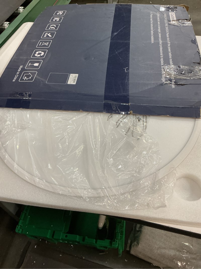 Condition photo showing Good Condition for 24 inch flush mount ceiling light fixture - 56w dimmable led ceiling light with remote, 5600lm, 3000k/4500k/6000k adjustable led kitchen ceiling lamp for bedroom, white 24 inch white