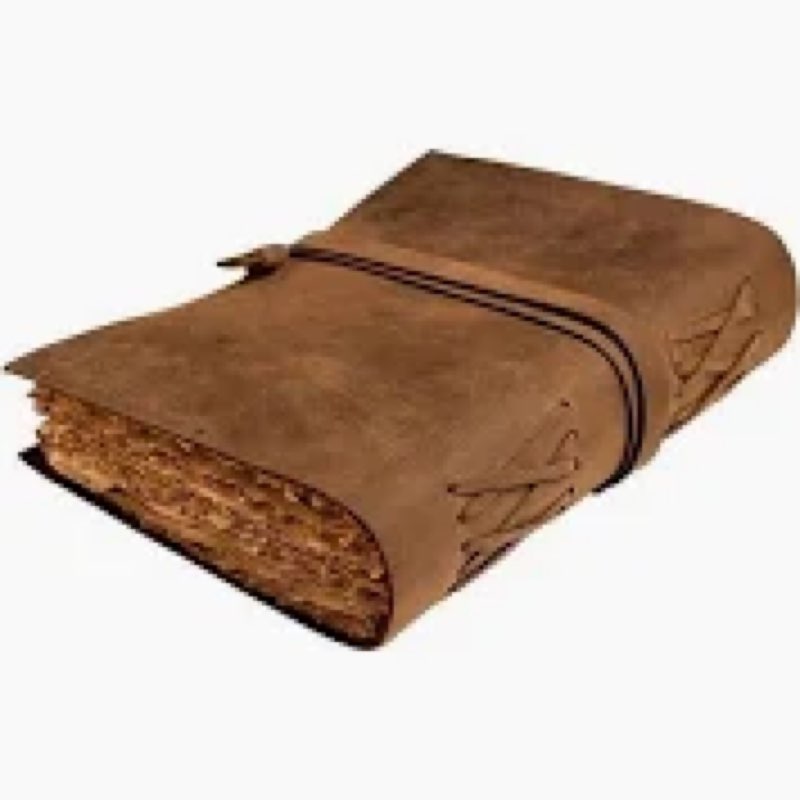 Leather Journal-Vintage Leatherbound Journal - Handmade Antique Deckle Edge Paper - Leather Sketchbo