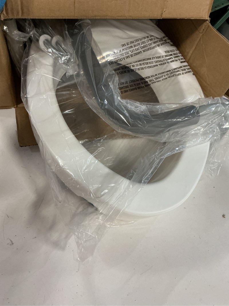 Condition photo showing New/Like New for Carex 3.5 Inch Raised Toilet Seat with Arms, Elongated Toilet Seat Riser, Up to 250 lbs Capacity, Elevating & Raising Seat for Elderly & Handicap, Universal, Slip-Resistant with Padded Handles, White