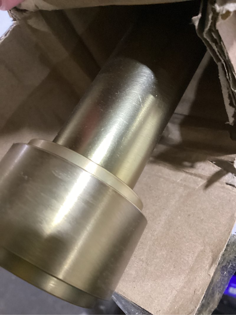 Condition photo showing Good Condition for heavy duty curtain rods,1 1/4" large diameter premium nonadjustable curtain rod,48in/4ft custom window treatment rods with durable aluminum brackets and end caps,gold finish gold 48in/4ft