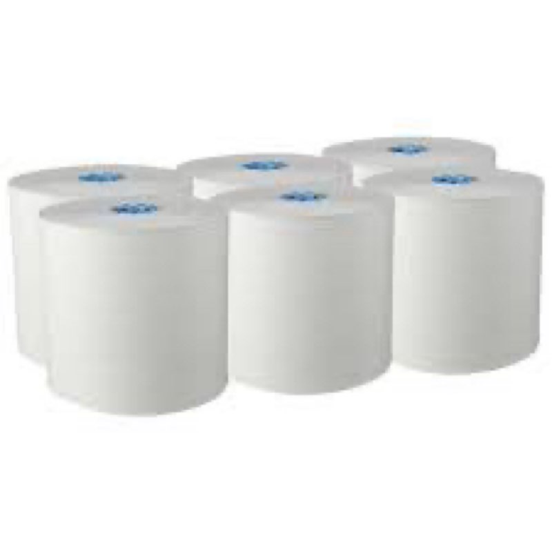 Hardwound 1-ply roll towel 6pack