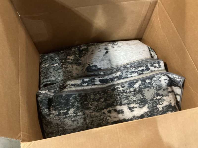 Condition photo showing Good Condition for washable area rugs 8'x10' non-slip modern abstract soft for living room entryway bedroom nursery, print pattern, black navy blue gray black/navy blue/gray 8' x 10' (rectangular)