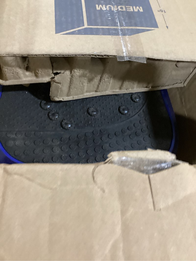 Condition photo showing As Is for AXV Vibration Plate Fitness Platform Exercise Machine Vibrating Shaking Full Body Shaker Workout Vibrate Stand Shake Board Sport Gym for Weight Loss Fat Burner for Women Men SLIM-BLUE