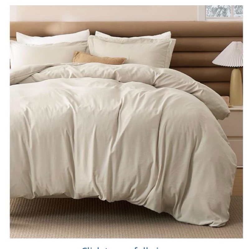 Bedsure Removable Cover with Comforter Duvet Insert King - 4 Pieces Beige Prewashed Soft Bedding Set