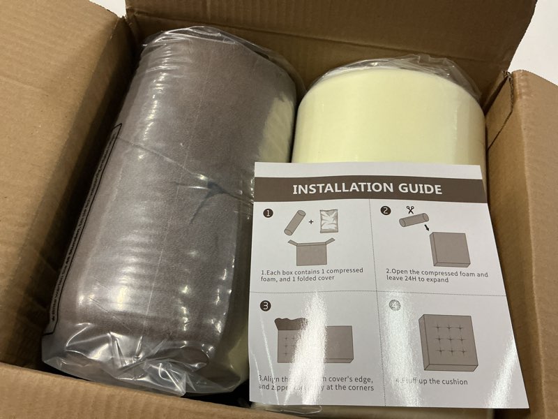 Condition photo showing New/Like New for recliner cushion for elderly - patented dual seat cushion for sagging recliner replacement booster cushion for easy get up from chair, sofa & couch, relieves long-sitting pain 20x20x5 brown brown 20x20x5 in