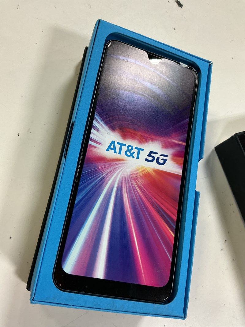 Condition photo showing New/Like New for at&t fusion 5g 6.82  64gb 4gb ram steel graphite lte prepaid at&t smartphone