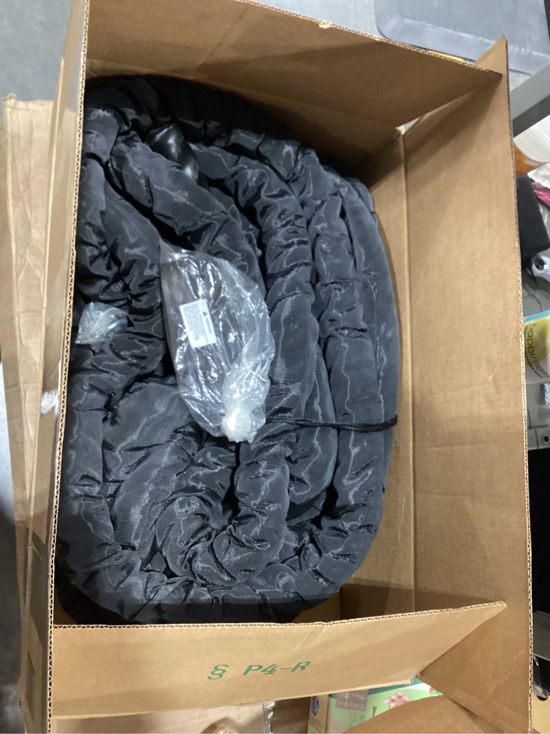 Condition photo showing As Is for yes4all battle ropes, workout rope with cover, steel anchor & strap included, heavy ropes for exercise training - 1.5/2 inch diameter, 30, 40, 50 ft length 1.5in - 30ft