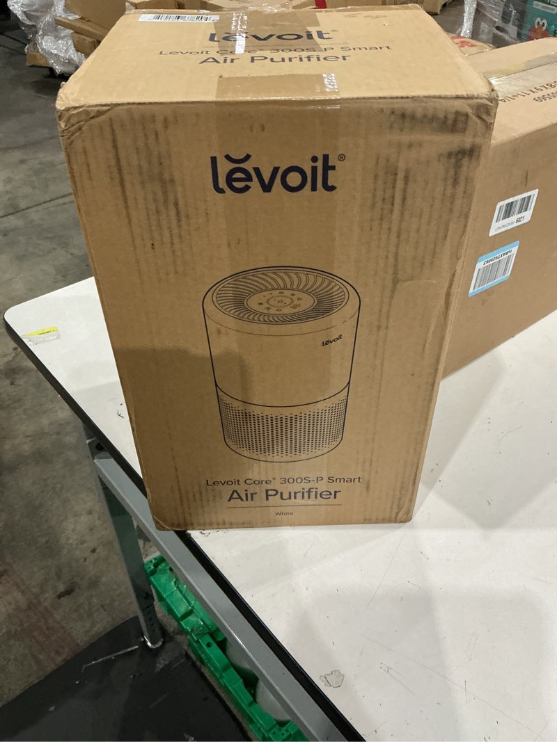 Condition photo showing New/Like New for levoit air purifiers for home bedroom, hepa sleep mode, aham verifide, smart wifi for home large room, quiet cleaner for pet hair, allergies, dust, smoke, pollon, alexa control, core300s-p, white