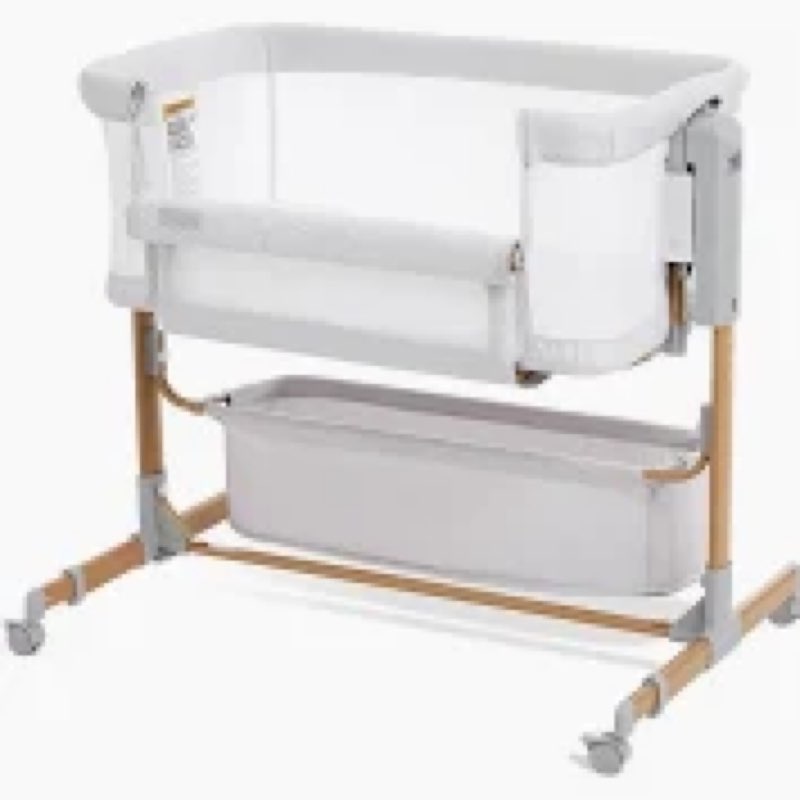 Bassinet Bedside Sleeper,3 in 1 Bedside Bassinet for Baby,Rocking Bassinet for Baby with Mattress,Mo