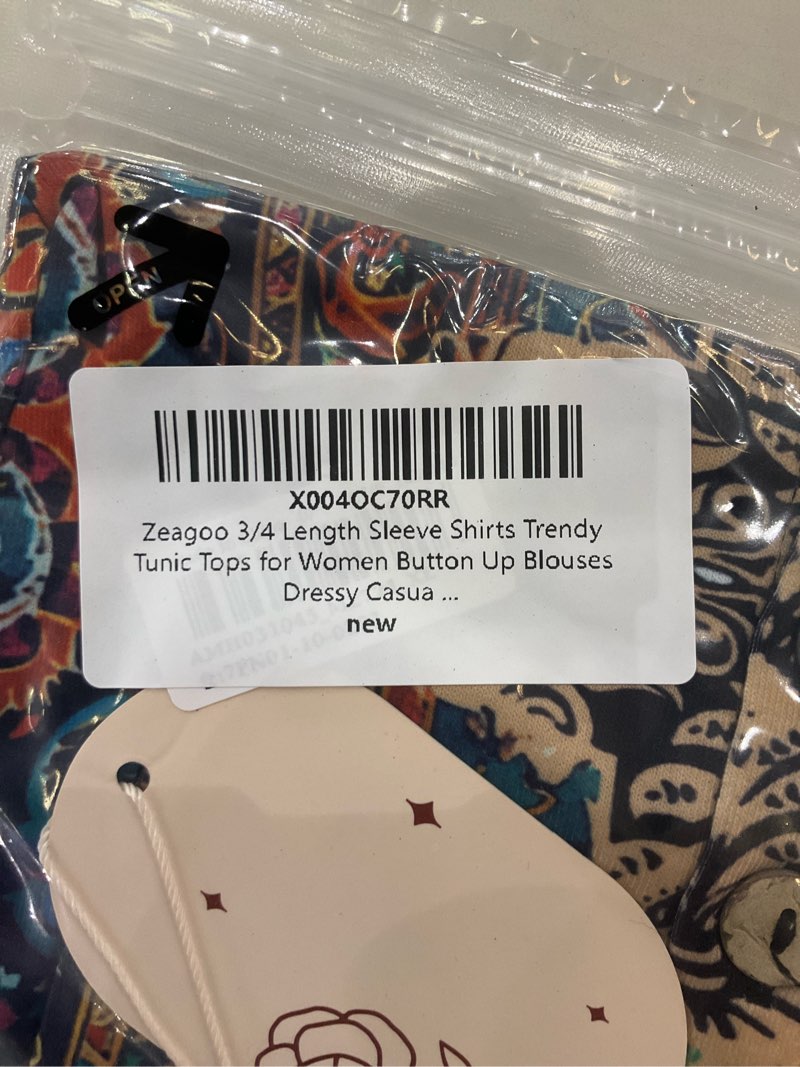 Condition photo showing New/Like New for Sleeve shirt tunic top for women 