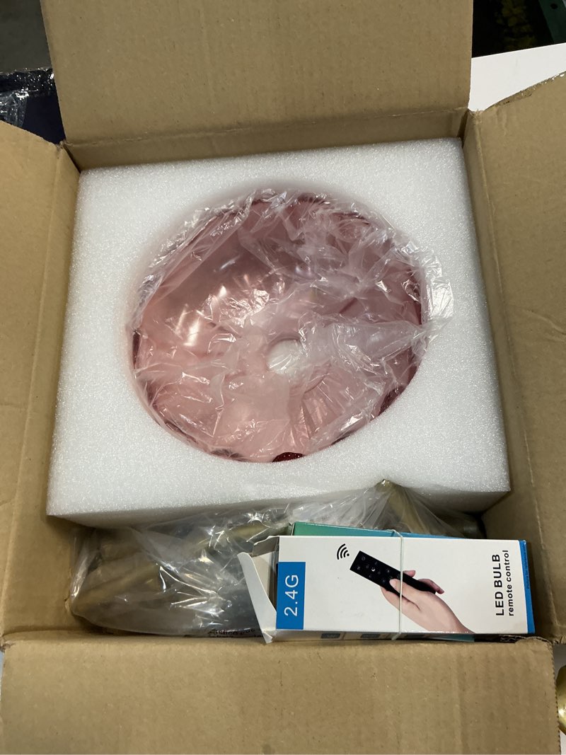 Condition photo showing Good Condition for illmtw floor lamp for living room,bedroom,gold dimmable standing lamp with remote,mid century modern brass tall lamp retro vintage pink glass lamp floor light boho bohemian 8-floor lamp