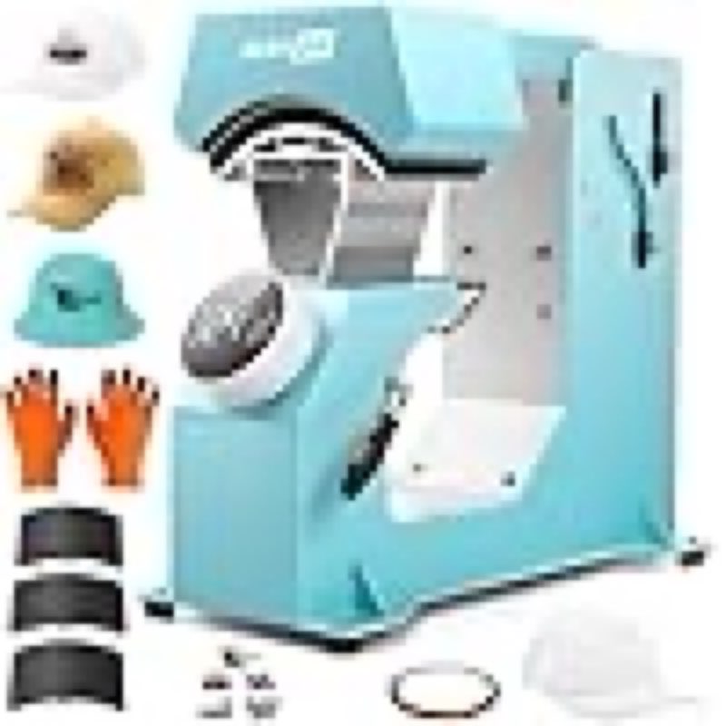 AKEYDIY 3-in-1 Auto Cap Heat Press Machine, Hat Heat Press with 3pcs Replaceable Heating Pads, Automatic Release&Press Knob-Style Digital Control Panel, DIY Sublimation Caps T-Shirts Bags