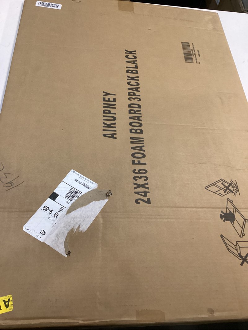 Condition photo showing New/Like New for 3 pack black foam board 24"x36", 3/16" thick foam core board for projects, black poster board for painting, displaying, and craft projects 3pack black