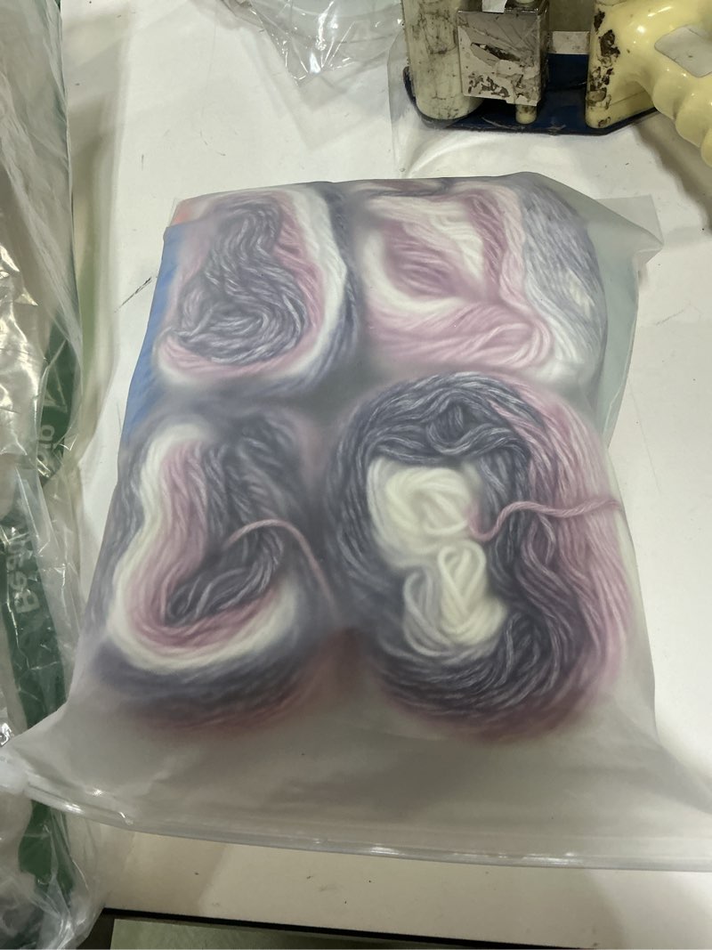 Condition photo showing New/Like New for Katech Gradient Cake Yarn for Crocheting-Multicolor Soft Rainbow Cotton Crochet Yarn for Scarves, Shawls, Blankets, and Garments(C)