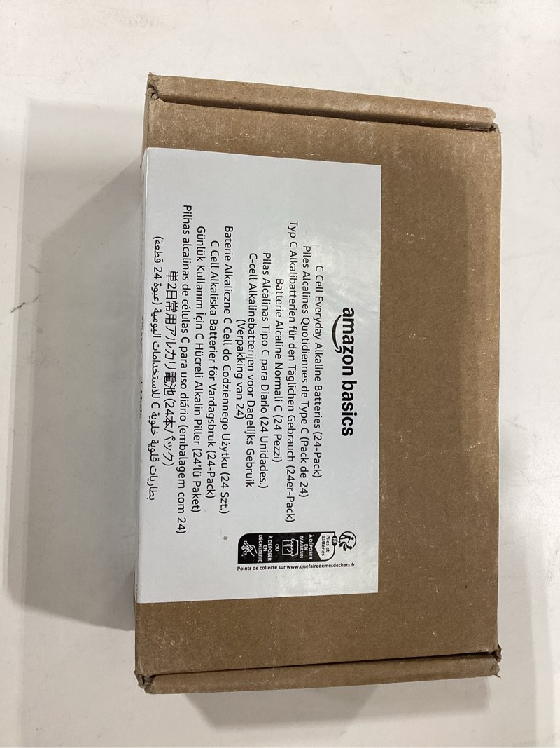 Condition photo showing New/Like New for amazon basics c cell alkaline long-lasting all-purpose batteries, 1.5 volt, 5-year shelf life, 24-pack 24 count (c/lr14)