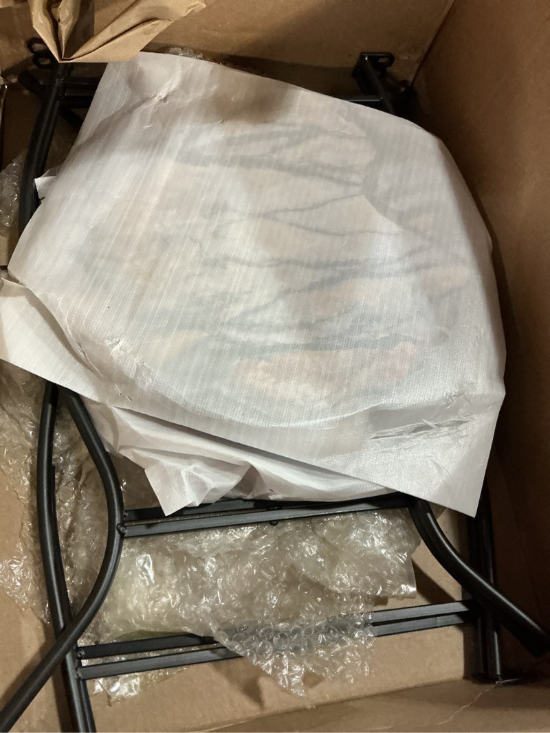 Condition photo showing Good Condition for Patio Side Table, Versatile 14" Round Side Table for Balcony Yard Porch Bedside Rocking Chair and Pool Chair, Weather Resistant Metal Accent Table for Indoor Outdoor Use, Easy Assembly