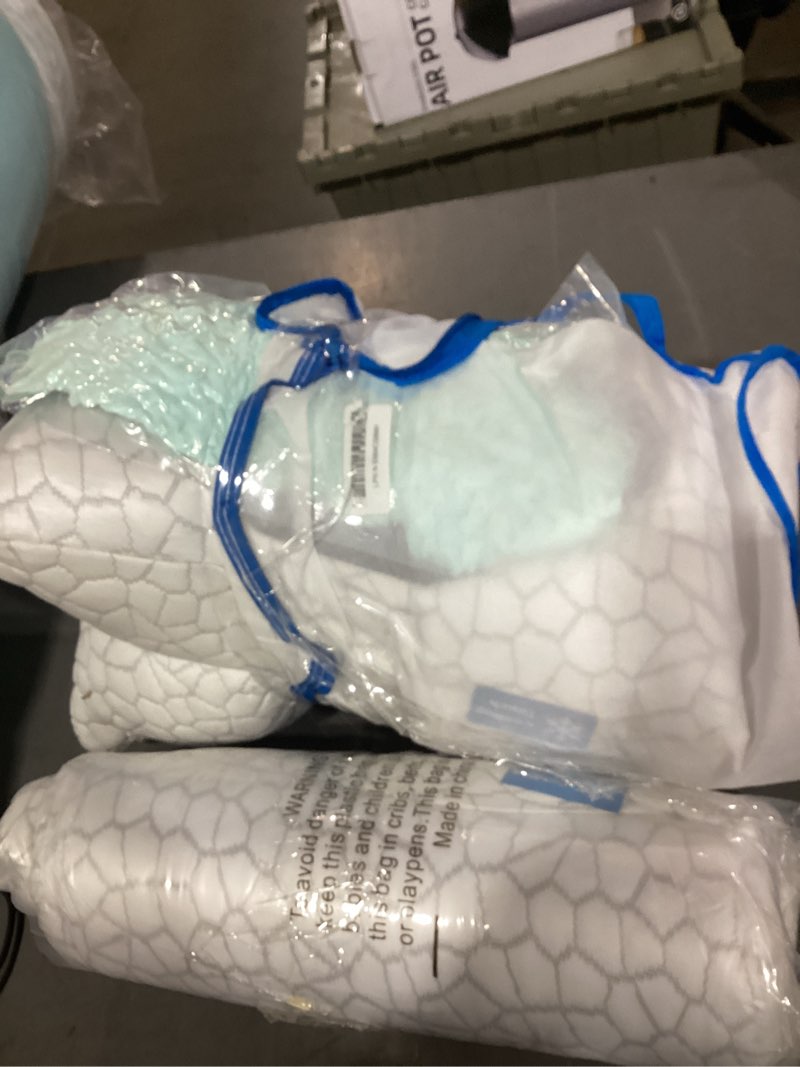 Condition photo showing Good Condition for qutool cooling pillow for sleeping, certipur-us shredded memory foam queen pillows set of 2, cool pillow for hot sleepers adjustable firm pillow for side, back, stomach sleepers soft yet support,white white-cooling basic queen(pack of 2)