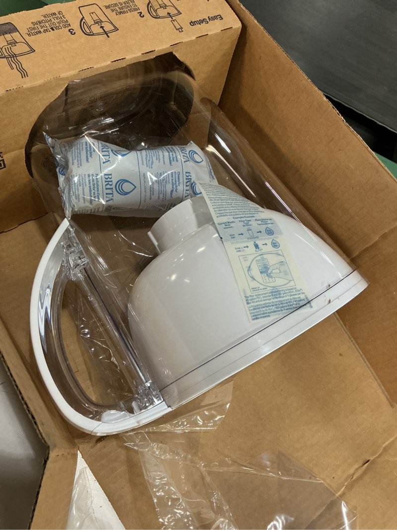 Condition photo showing Good Condition for brita large water filter pitcher for tap and drinking water, includes 1 standard filter, bpa-free, lasts two months, 10-cup capacity, bright white standard white