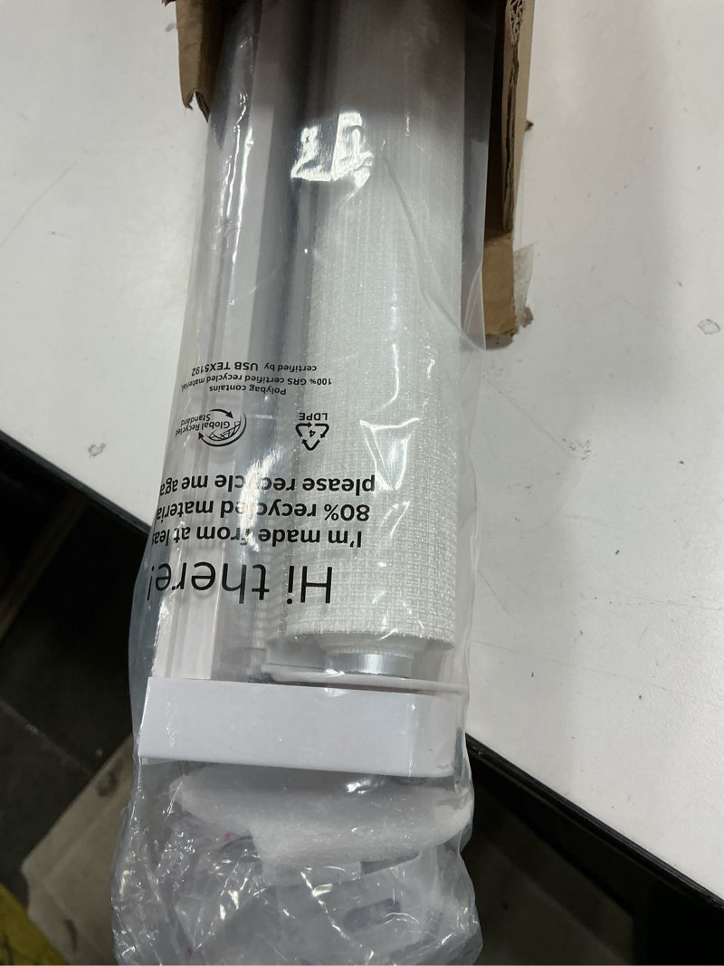 Condition photo showing New/Like New for LazBlinds Cordless French Door Blinds, No Drill Roll Up Zebra Blinds for Doors, Light Control Day and Night Sheer Shades for Front Door Patio Sidelight Glass Door, 14'' W x 40'' L, White White 14" W x 40" L(Fabric: 12.2" x 40" )