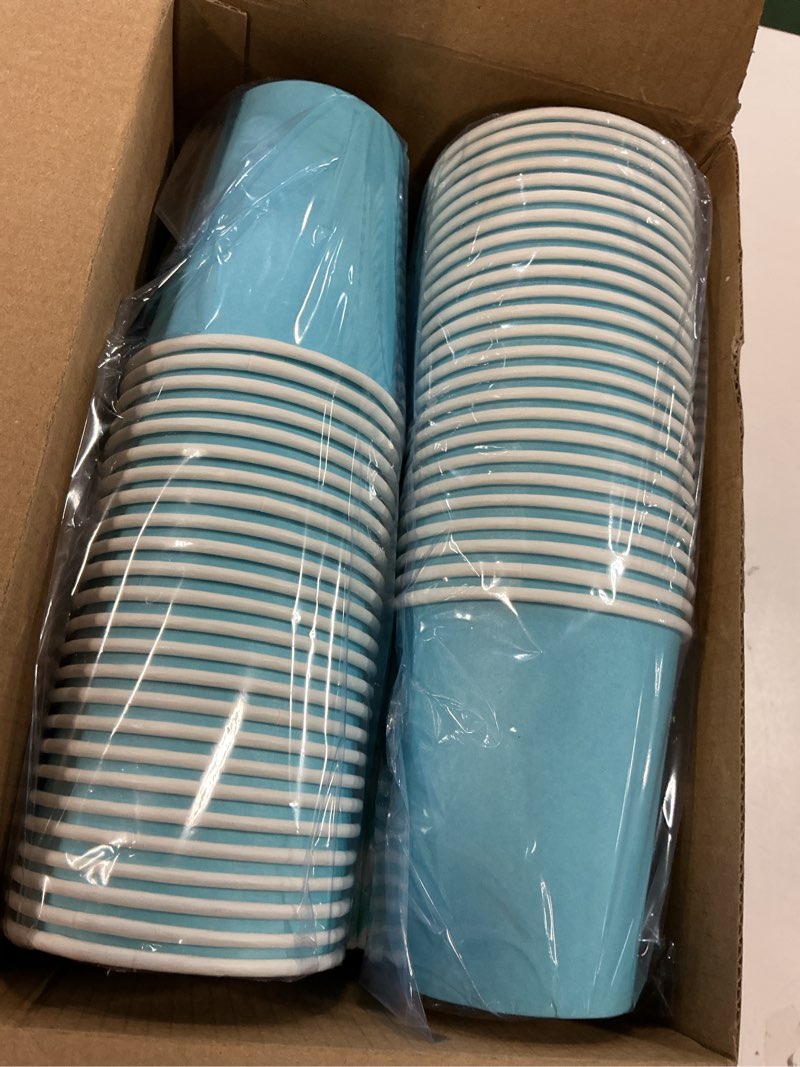 Condition photo showing New/Like New for DX DENGXUAN 400-Piece Blue Party Set,Disposable Paper Plates Cups Plastic Spoons and Fork Knives Blue Napkin,Suitable for 50 Guests,Disposable Party Tableware Set,Wedding Birthday Party.