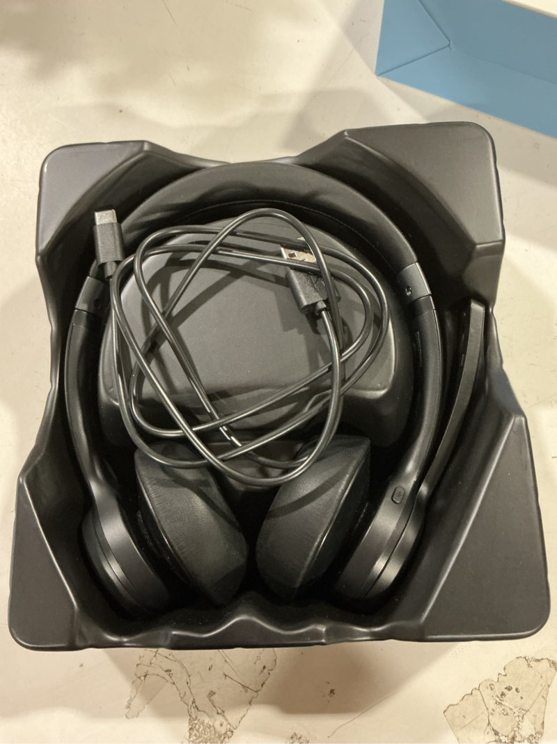 Condition photo showing Good Condition for tecknet wireless headset, bluetooth headset with noise cancelling microphone - rechargeable bluetooth v5.2 headphones, 50h playtime & mic mute, on ear headphones for trucker/remote work/call center
