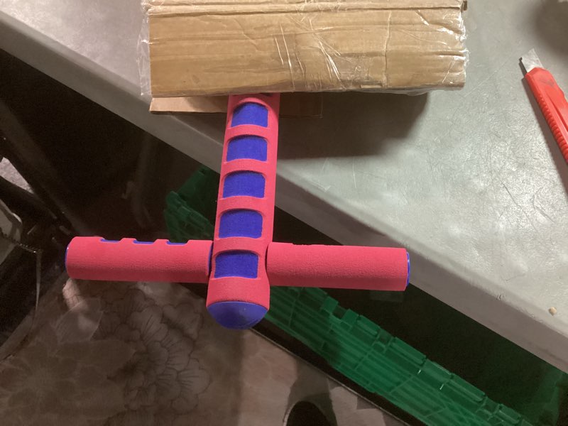 Condition photo showing As Is for flybar maverick foam pogo stick for kids age 5 and up, 40 to 80 pounds, pogo stick for boys and girls (red/blue)