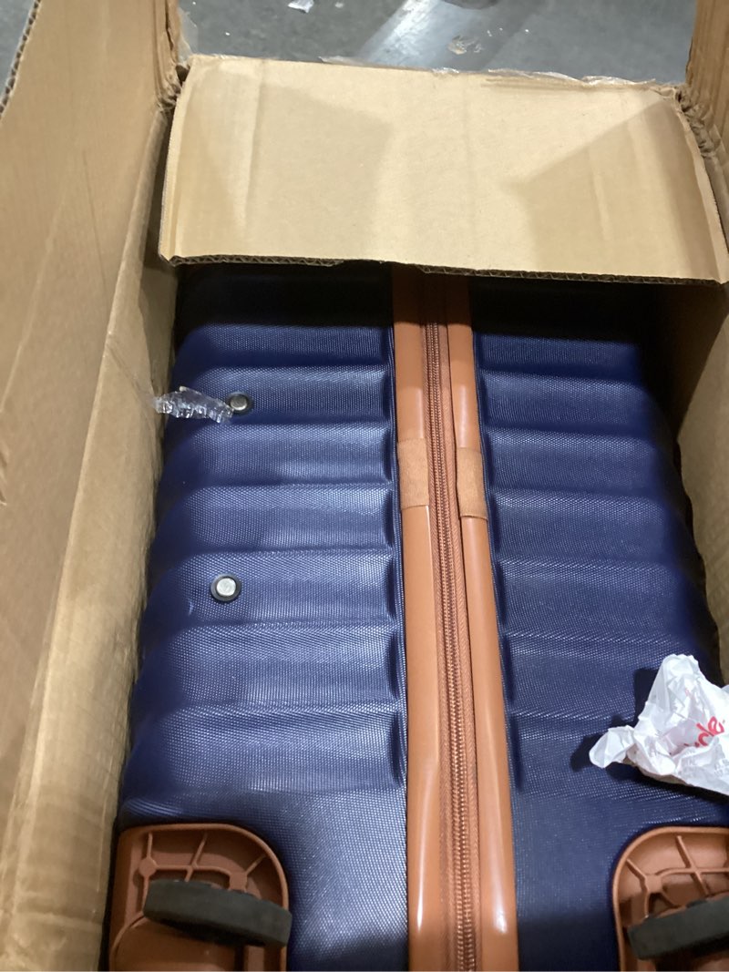 Condition photo showing Good Condition for cosbarn luggage sets 5 piece with tsa lock spinner wheels, unisex hard case abs suitcase set, hardshell lightweight waterproof travel hardside suitcases with wheels for women men, dark blue darkblue 5 piece sets (20/24/28/db/tb)