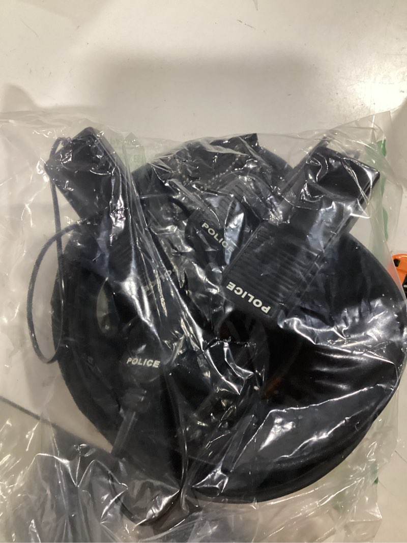Condition photo showing Good Condition for 10 pcs/2 set police costume accessories with police hat walkie talkies badge sunglasses officer theater dress up for theme party halloween