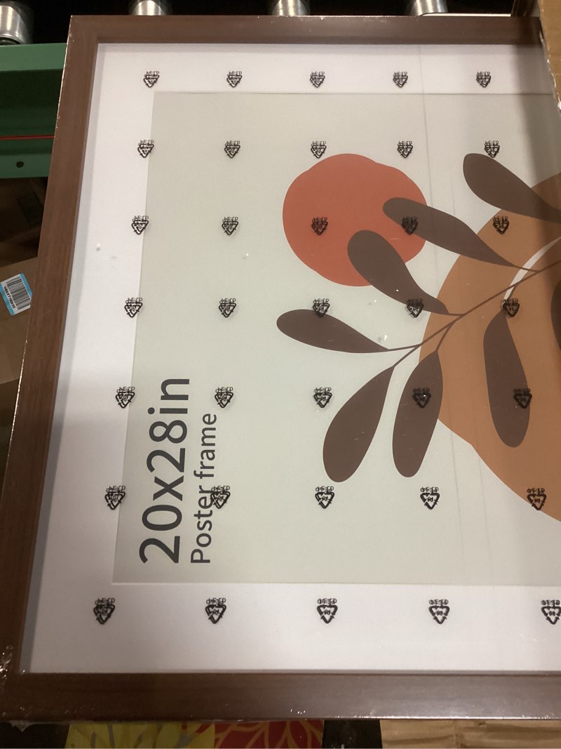 Condition photo showing Good Condition for 20x28 Picture Frame Brown Set of 3, Display Pictures 16x24 with Mat or 20 x 28 Without Mat, Poster Frames 20x28 for Wall Hanging Horizontal and Vertical Brown 20x28(3PK)