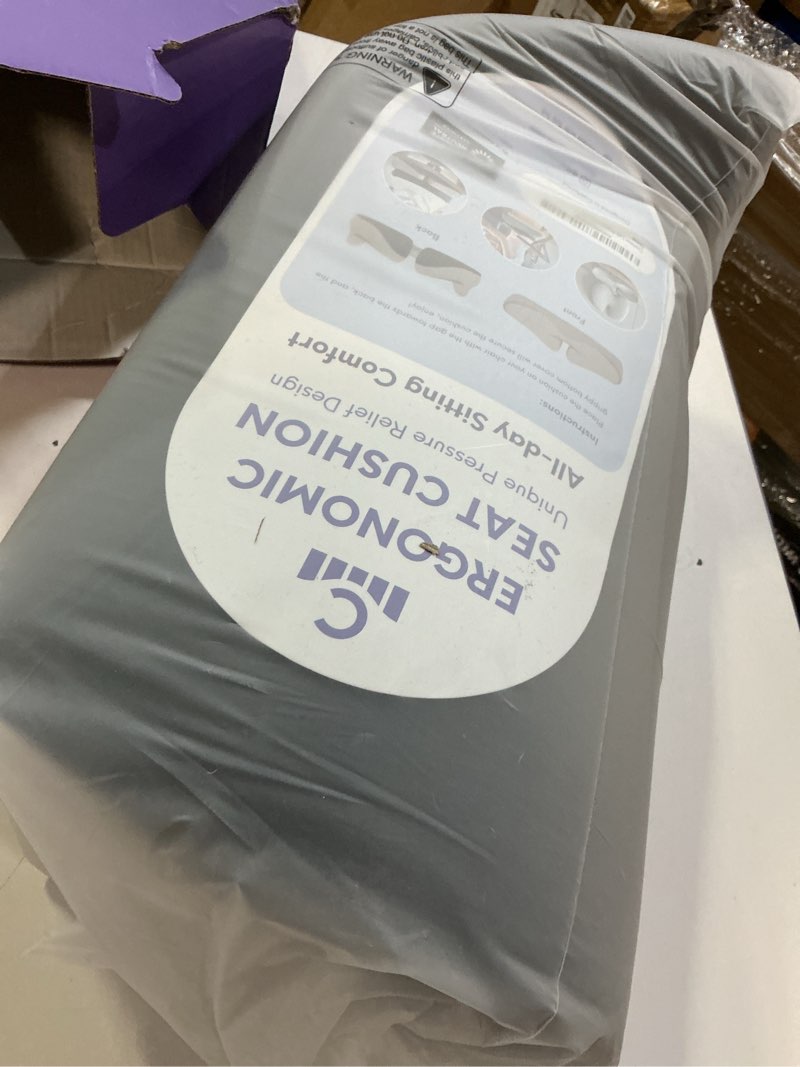 Condition photo showing New/Like New for cushion lab patented pressure relief seat cushion for long sitting hours on office & home chair - extra-dense memory foam for soft support. car pad for hip, tailbone, coccyx, sciatica - black