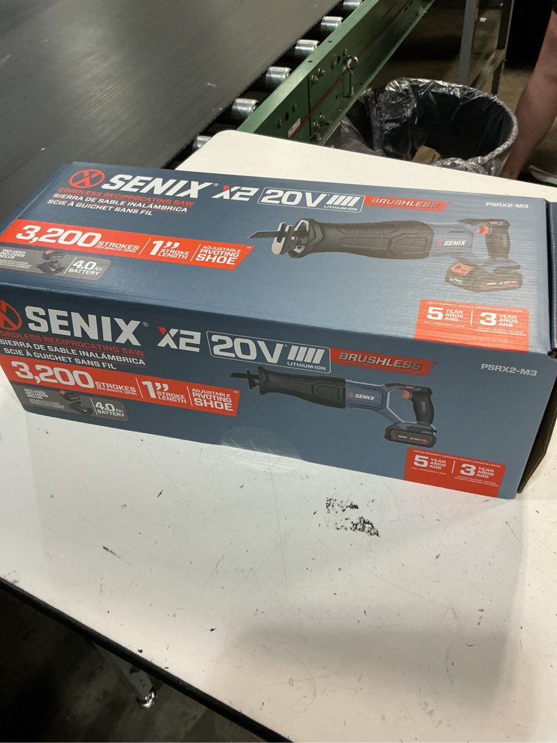 Condition photo showing New/Like New for senix 20v max rcprctng saw kt psrx2-m3
