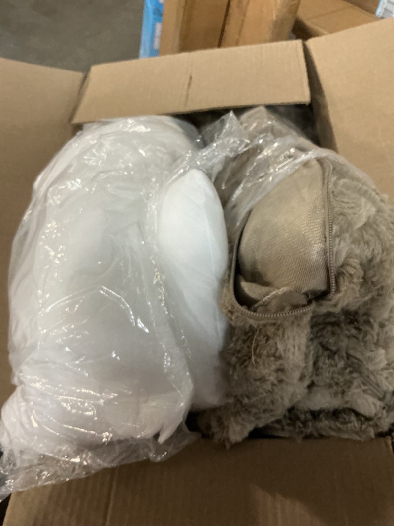 Condition photo showing As Is for Modern Threads Ultra Soft Plush Pet Bed for Medium to Large Dogs with Elegant Texture and Stylish Design, Removable Washable Cover, Brown, (34" L x 25" W x 9" Th) Brown 34"L x 25"W x 9"Th