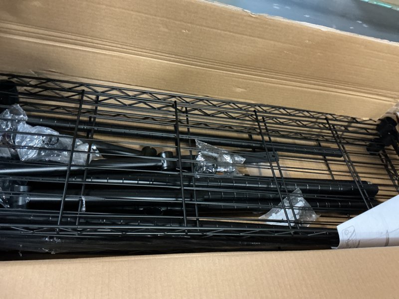 Condition photo showing Good Condition for U17 Wall-Mounted Over Washer and Dryer Storage Shelves, Without Moving Washer or Dryer Laundry Room Storage Rack with Hanger Rod, 35" W x 22" D x 86.2" H, Holds 352 lbs, Black