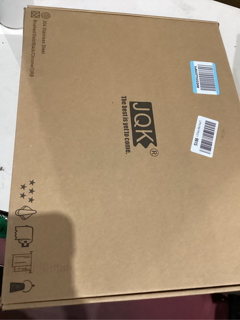 JQK Shower Niche No Tile Need, 18"×14" Brushed Nickel Bathroom Insert Shelf, 304 Stainless Steel Rec