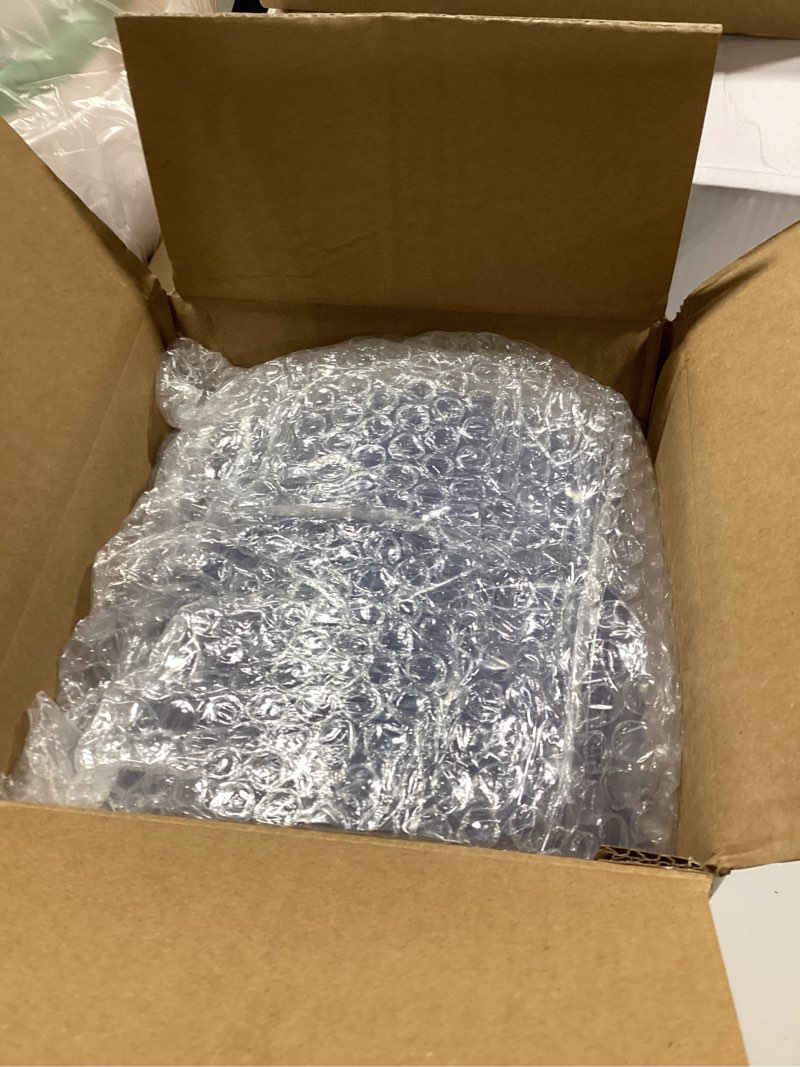 Condition photo showing New/Like New for focusline 100 count 6 inch clear plastic plates, disposable heavy duty salad dessert plates- premium hard plastic plate fancy disposable clear plate for weddings, parties and events 6" round plates