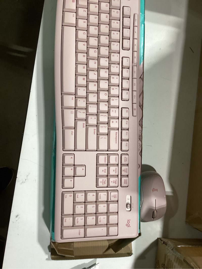 Condition photo showing Good Condition for Logitech MK270 Wireless Keyboard and Mouse Combo for Windows, 2.4 GHz, 8 Multimedia Keys, PC, Laptop, Wireless Keyboard Compact Mouse Combo - Rose Rose 1 Pack Combo