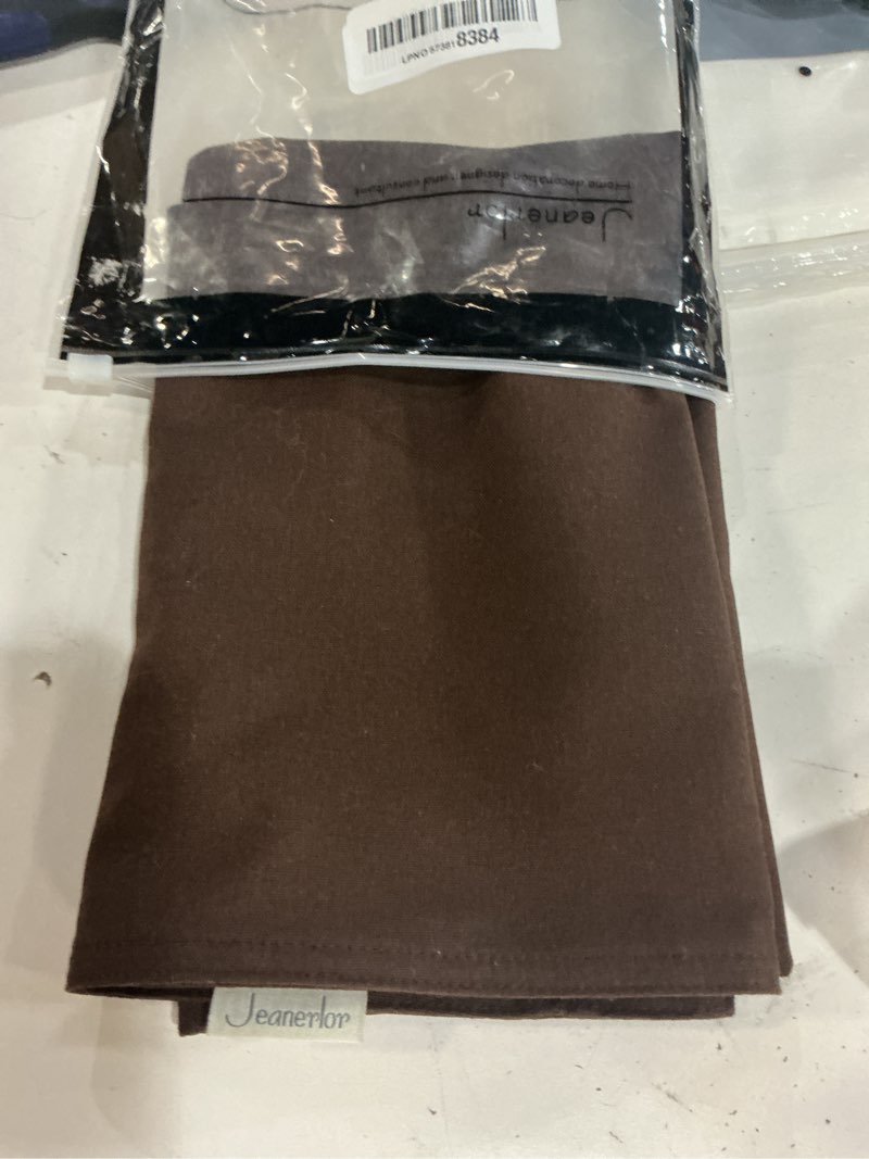 Condition photo showing New/Like New for jeanerlor solid cotton linen decoration toss throw pillow sham cushion case special pillow cover delicate decorative pillowcase for bed/chair/couch, 18"x18"(45 x 45cm),2 packs, brown 18" x 18" (pack of 2) brown