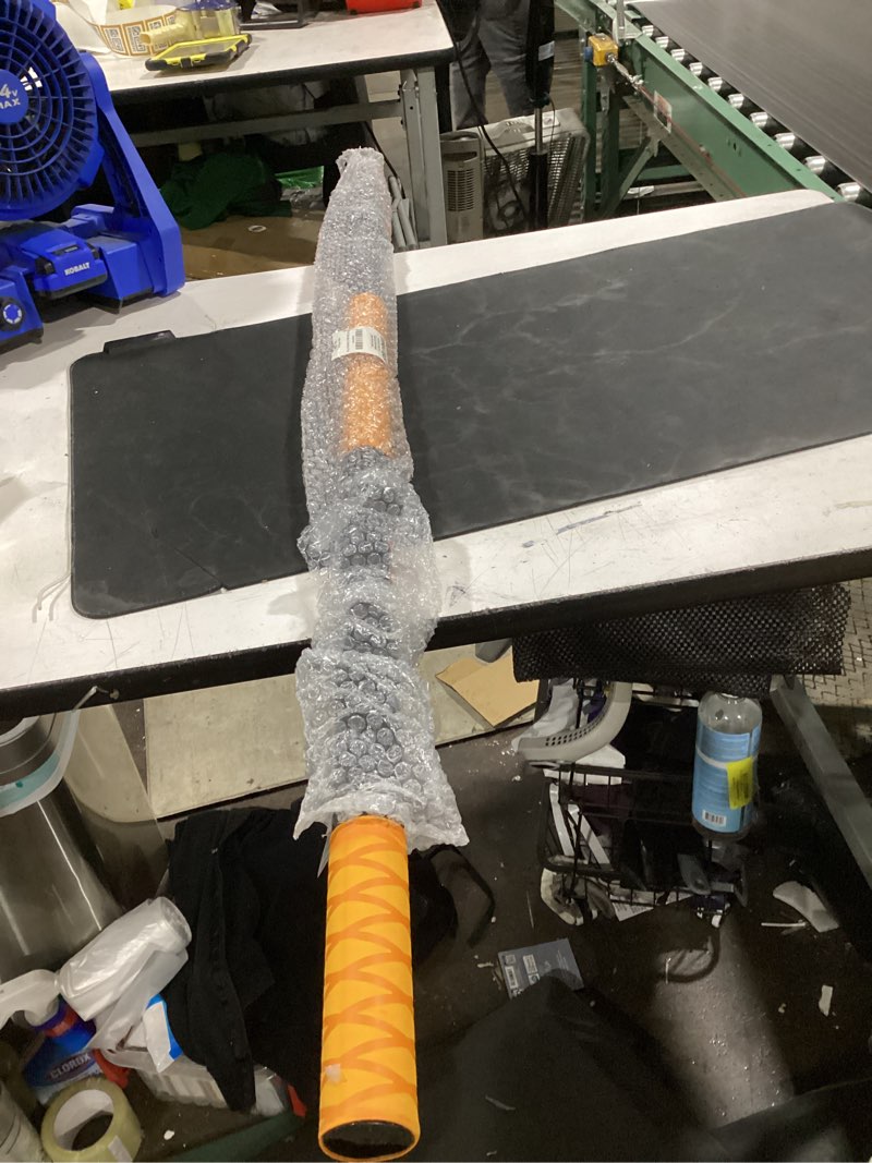 Condition photo showing As Is for 5-24 ft long telescoping extension pole // multi-purpose extendable pole with universal twist-on metal tip // lightweight and sturdy // best telescopic pole for painting, dusting and window cleaning
