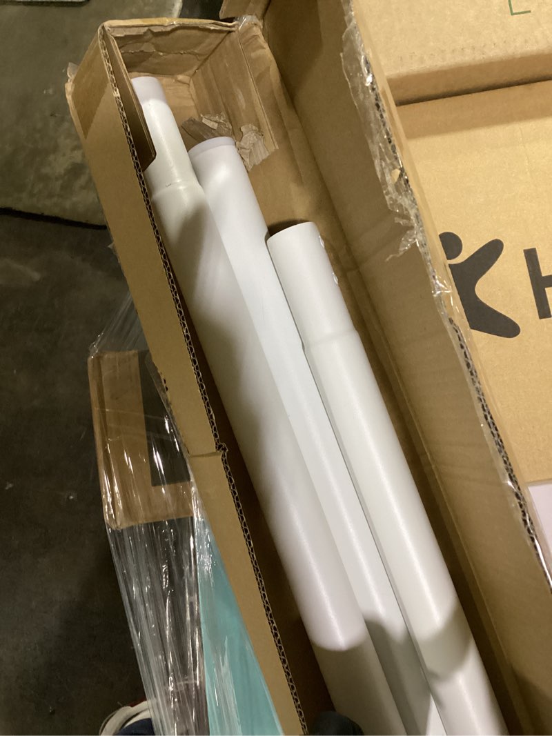 Condition photo showing New/Like New for tension curtain rod by ezfurni,42-123 inches,heavy duty tension rods for windows, no drilling adjustable curtain rod for patio, hold up blackout curtains and non slip, white white 42-123 inch 1set