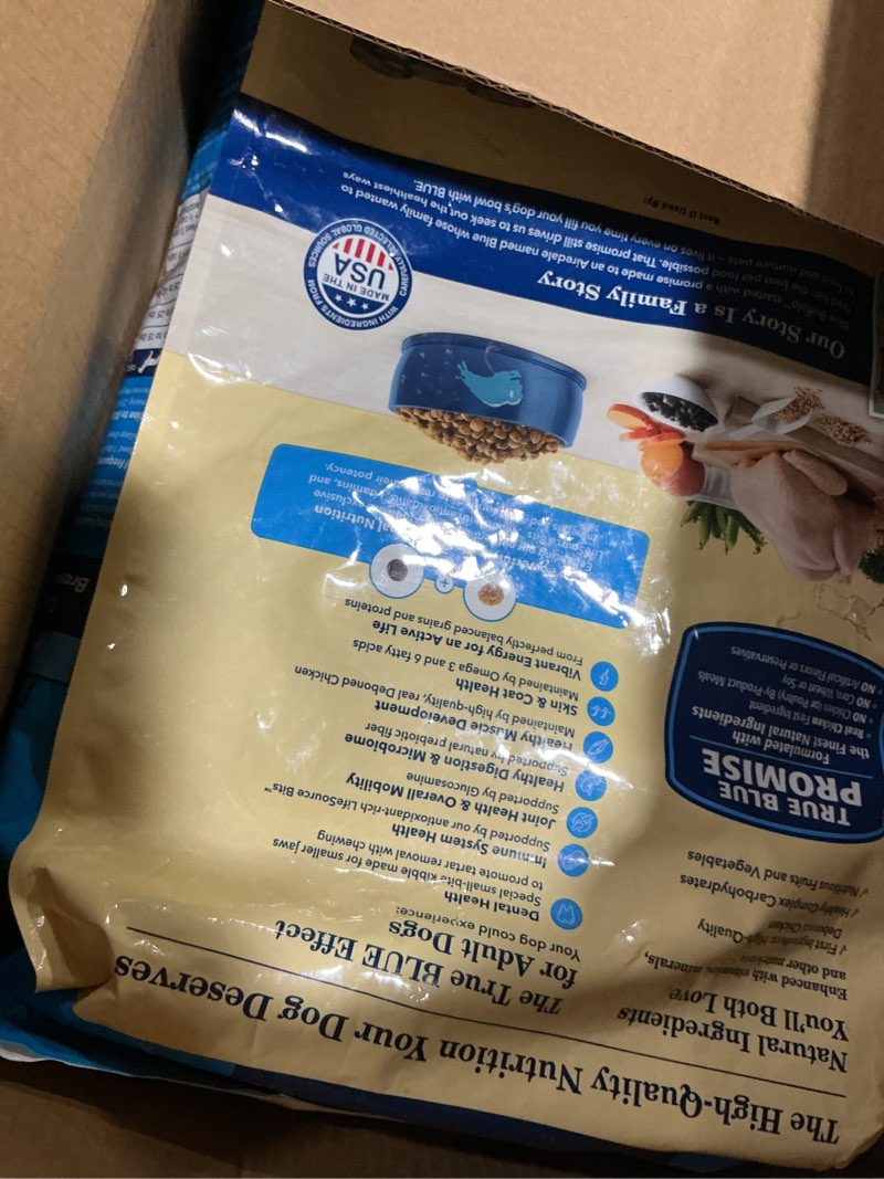 Condition photo showing Good Condition for Blue Buffalo Life Protection Formula Adult Small Bite Dry Dog Food, Helps Build and Maintain Strong Muscles, Made with Natural Ingredients, Chicken & Brown Rice Recipe, 15-lb. Bag Small Bite Chicken & Brown Rice 15 Pound (Pack of 1)