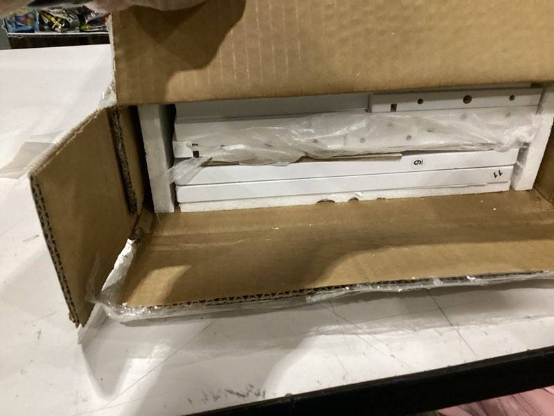 Condition photo showing As Is for teenfon bathroom wall cabinet, bathroom cabinet with barn doors & adjustable shelf, over the toilet storage cabinet, medicine cabinet, white unggx001wv1