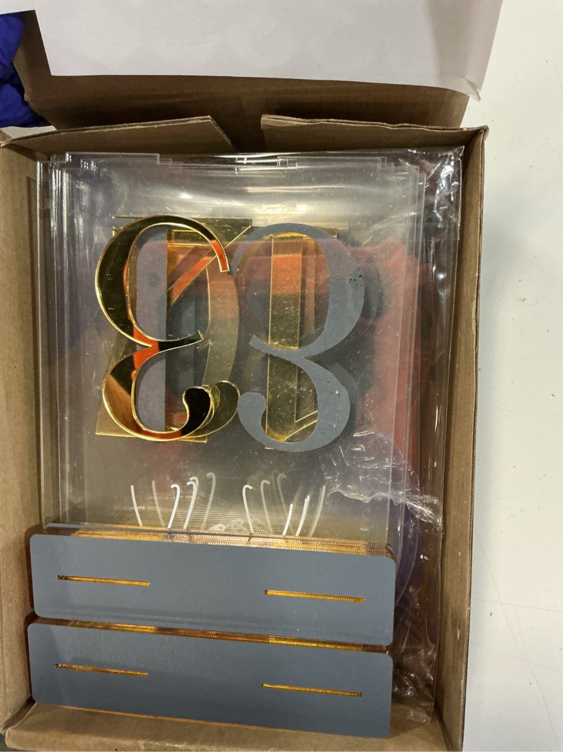 Condition photo showing Good Condition for crystal clear acrylic wedding table numbers 1-20 set, self-standing modern arched signs for reception seating, anniversary & bridal shower, elegant wedding decor (5x7 inches) clear table number 1-20