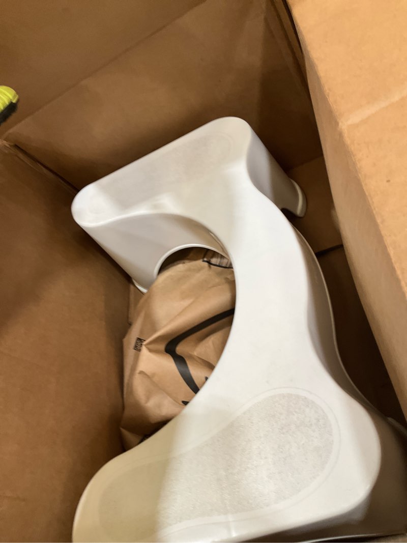 Condition photo showing As Is for squatty potty the original bathroom toilet stool, 7 inch height, white white 7 inch