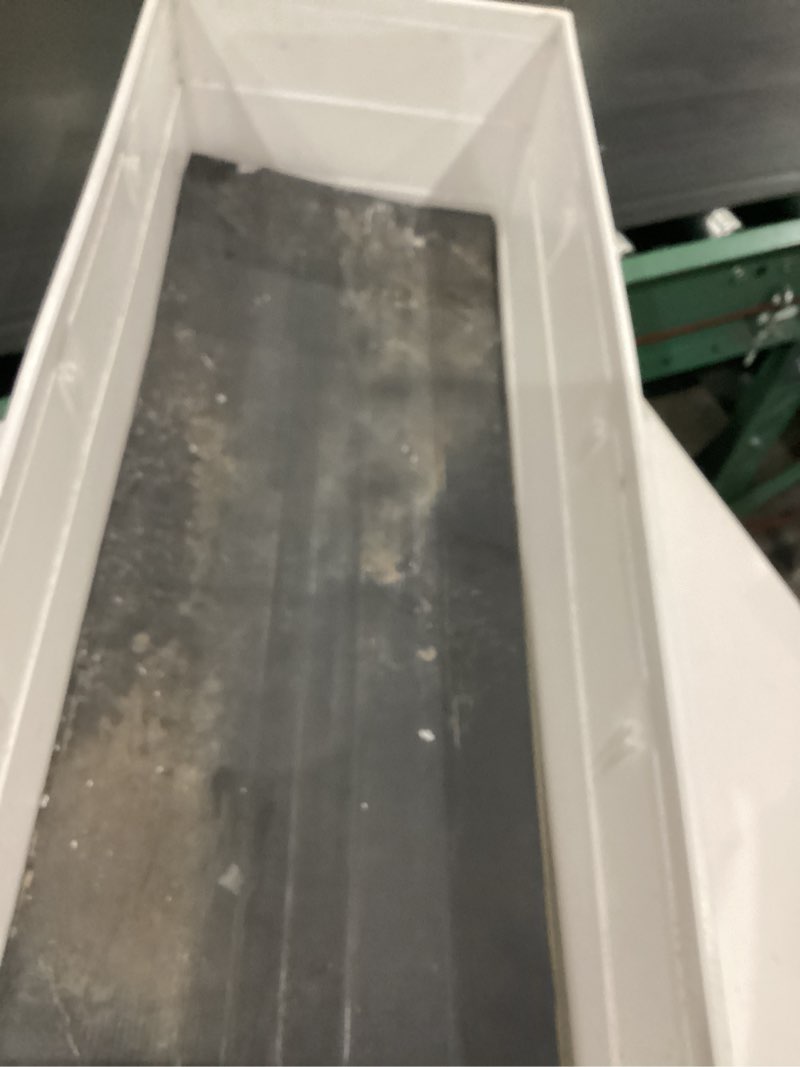 Condition photo showing As Is for emsco group 13.25-in w x 33-in l x 28.75-in h white resin raised garden bed