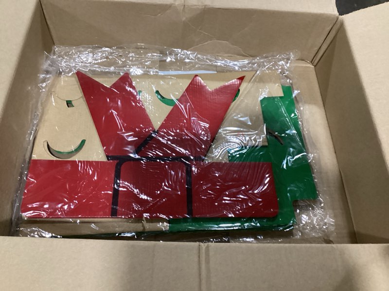 Condition photo showing As Is for Jumbl Christmas Decoration Wonder Wreath Jumbo (44" X 36") Card & Photo Display Holder. for Home, Work, Schools, Party. Great Way to Go Down Memory Lane.