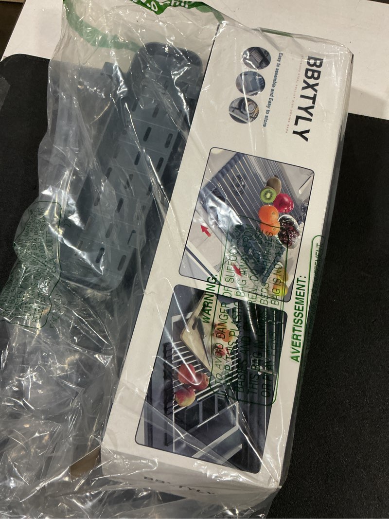 Condition photo showing Good Condition for BBXTYLY Expandable Roll Up Dish Drying Rack Up to 22.8''with 2 Storage Baskets,Over The Sink Kitchen Rolling up Dish Drainer Drying Rack, Foldable,Rollable,for Kitchen Dishes(Expandable Width Size) Gray?expandable Wides Size?