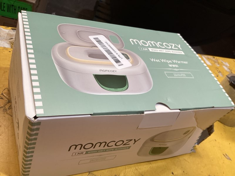 Condition photo showing Good Condition for momcozy baby wipe warmer, innovative spring design, large capacity wipes dispenser for 60-80pcs, fast & even heating, 4 modes of temperature heating control, diaper wipe warmer with night light, grey grey regular