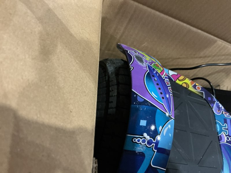 Condition photo showing As Is for gotrax edge hoverboard for kids adults, 6.5" tires 6.2mph & 2.5 miles self balancing scooter, galaxy